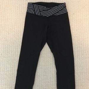 Lululemon wunder under capris blk size 4